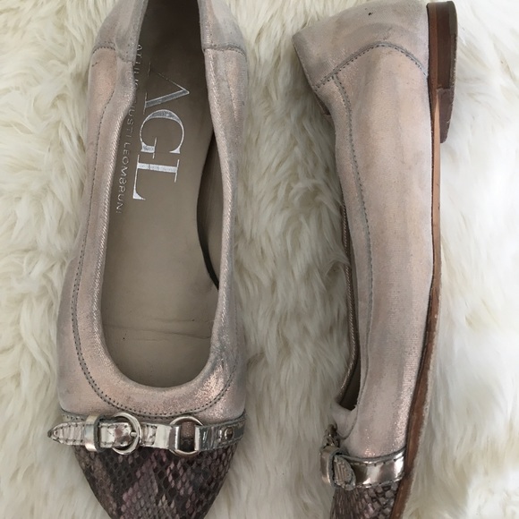 AGL Metallic Snake Flats - Picture 3 of 6